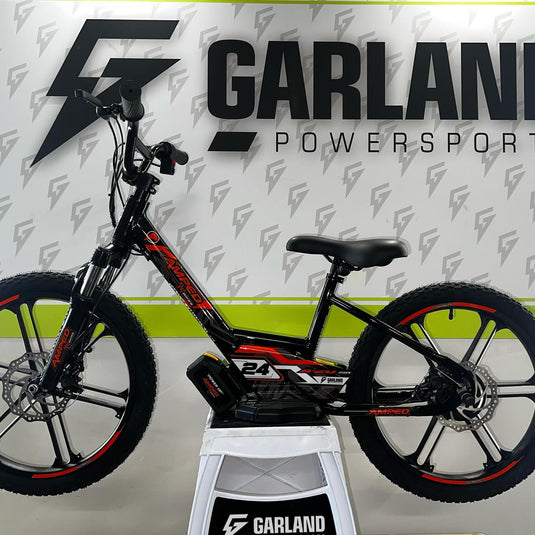 Amped A20 300W Electric Balance Bike - Black Orange Custom
