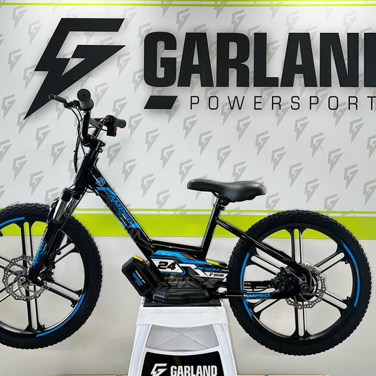 Amped A20 300W Electric Balance Bike - Black Blue Custom