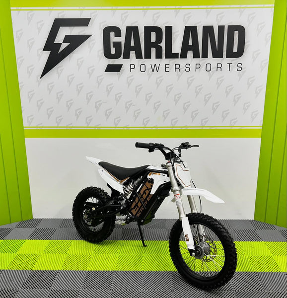 EBOX 2 V2 Electric Pit Bike - White In stock now – Garland Powersports