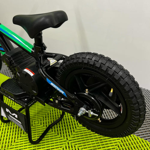 Revvi 12" 100W Electric Balance Bike - Green