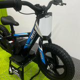 Revvi 12" Electric Bike & Riding Gear Bundle - Blue