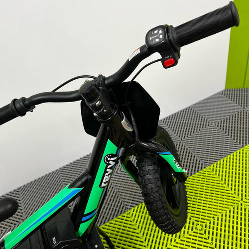 Revvi 12" 100W Electric Balance Bike - Green