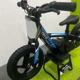 Revvi 12" Electric Bike & Riding Gear Bundle - Blue