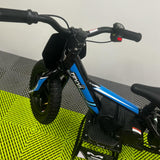 Revvi 12" Electric Bike & Riding Gear Bundle - Blue