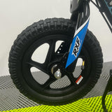 Revvi 12" Electric Bike & Riding Gear Bundle - Blue