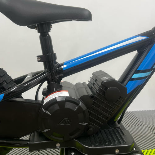 Revvi 12" Electric Bike & Riding Gear Bundle - Blue