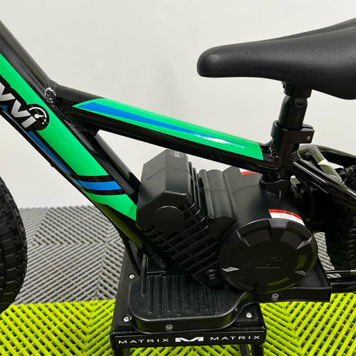 Revvi 12" 100W Electric Balance Bike - Green