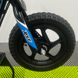 Revvi 12" Electric Bike & Riding Gear Bundle - Blue