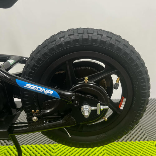 Revvi 12" Electric Bike & Riding Gear Bundle - Blue