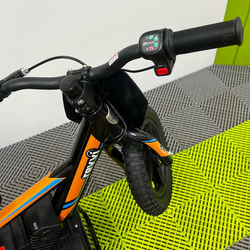 Revvi 12" 100W Electric Balance Bike - Orange