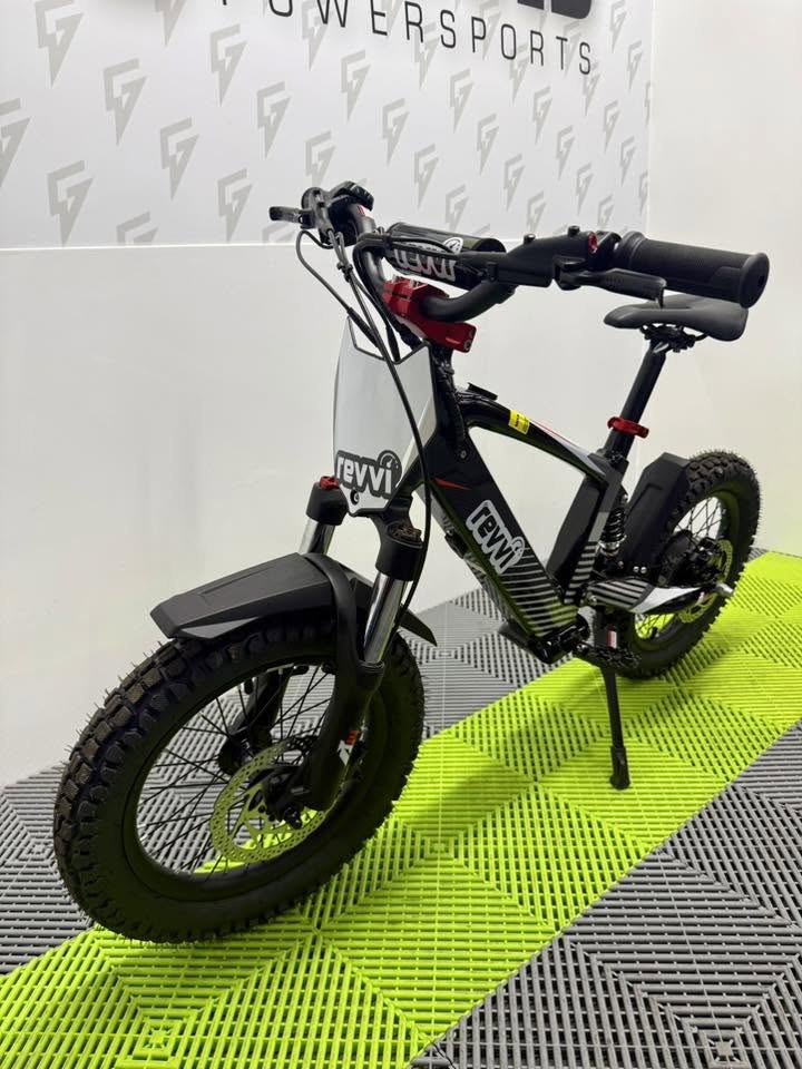 Revvi 16 XL Electric Bike + Riding Gear Bundle - Black