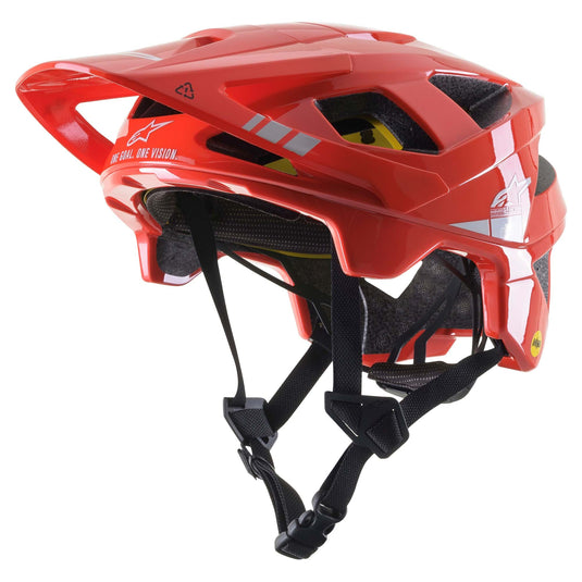 Alpinestars Vector Tech A2 Glossy Bright Red Light Grey MTB Helmet