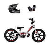 Amped A16 Electric Bike + Riding Gear Bundle - White