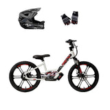 Amped A20 Electric Bike + Riding Gear Bundle - White