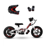 Amped A10 Electric Bike + Riding Gear Bundle - White