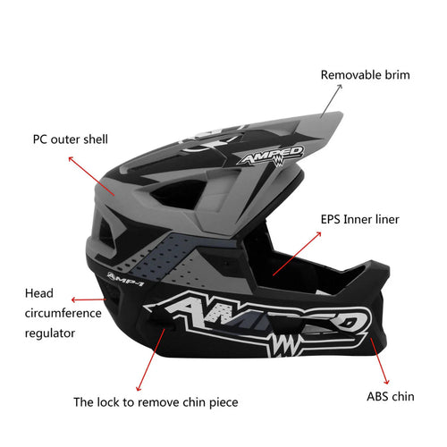 Amped A16 Pro Electric Bike + Riding Gear Bundle - Black