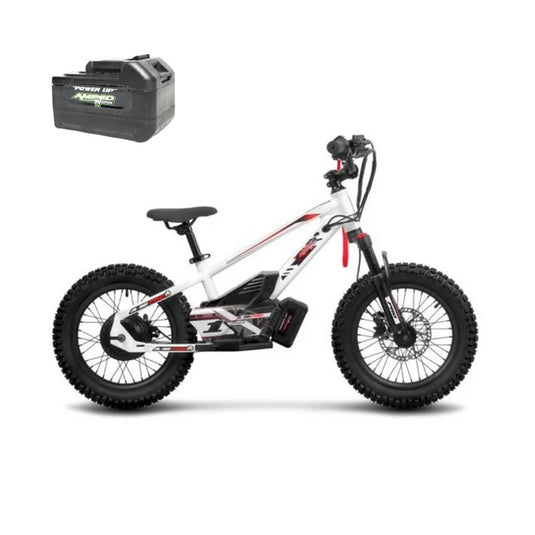 Amped A16 Pro Electric Bike + Spare Battery Bundle - White