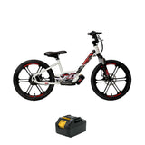 Amped A20 Electric Bike + Spare Battery Bundle - White