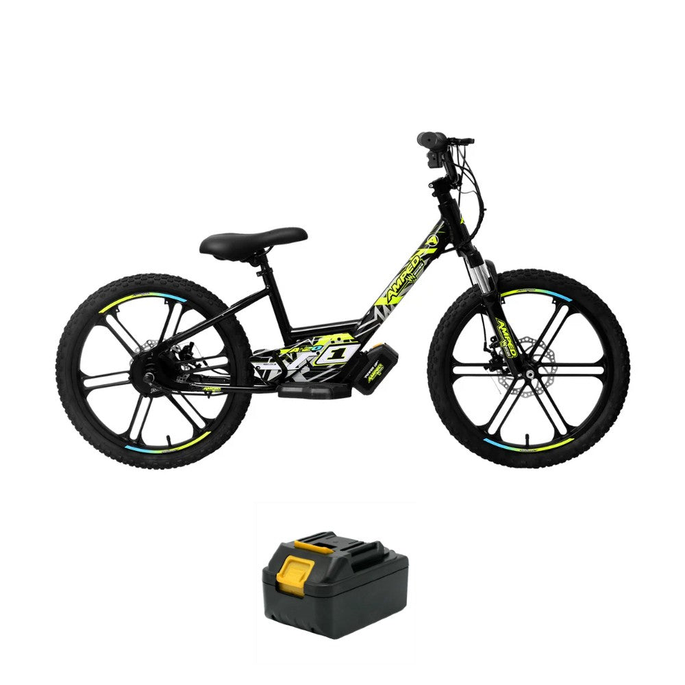 Amped A20 Electric Bike + Spare Battery Bundle - Black