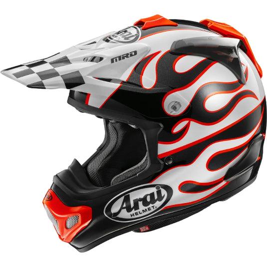 Arai MX-V EVO Flame White Motocross Helmet
