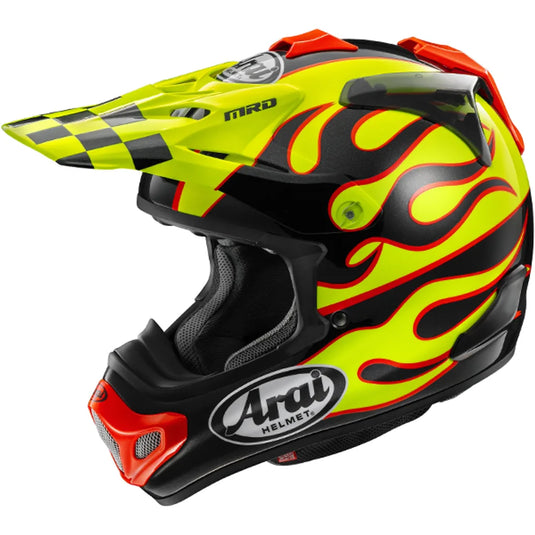 Arai MX-V EVO Flame Yellow Motocross Helmet