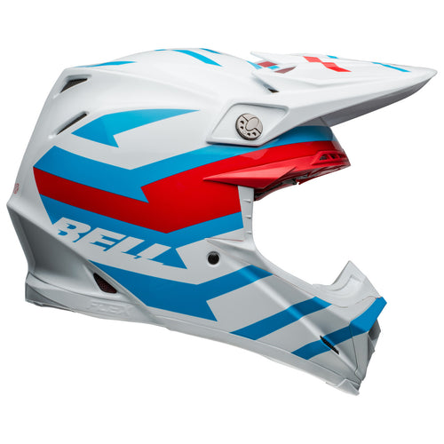 Bell 2024 Moto 9S Flex Banshee White Red Motocross Helmet