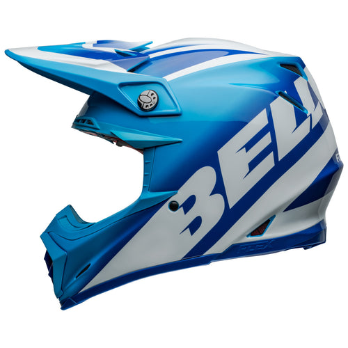 Bell 2024 Moto 9S Flex Rail Blue White Motocross Helmet
