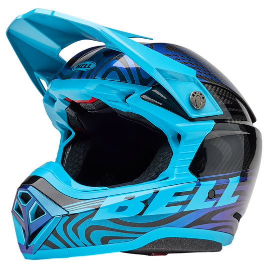 Bell 2025 Moto 10 Spherical Gloss Cortex Blue Helmet
