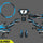 Amped A16 Pro Custom Graphics Kit – Personalised Name & Race Number (Blue)