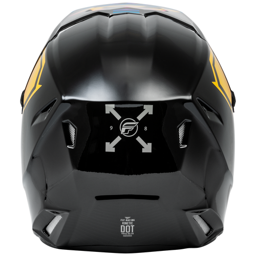 Fly Racing 2024 Kinetic Menace Black Sunrise Motocross Helmet