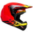 Fly Racing Youth 2024 Kinetic Menace Red Black Yellow Motocross Helmet