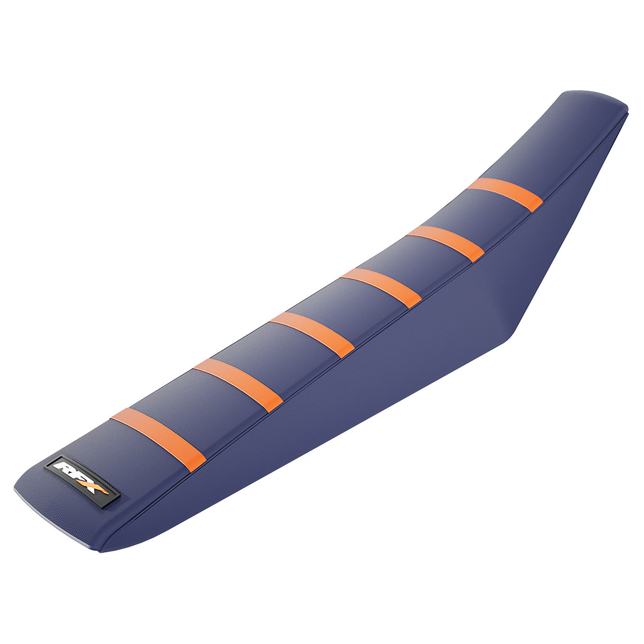 RFX Pro Navy Blue Orange Ribbed Seat Cover - KTM
