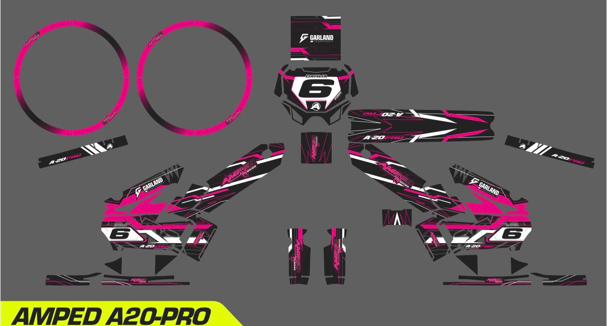 Amped A20 Pro Semi Custom Graphic Set - Pink