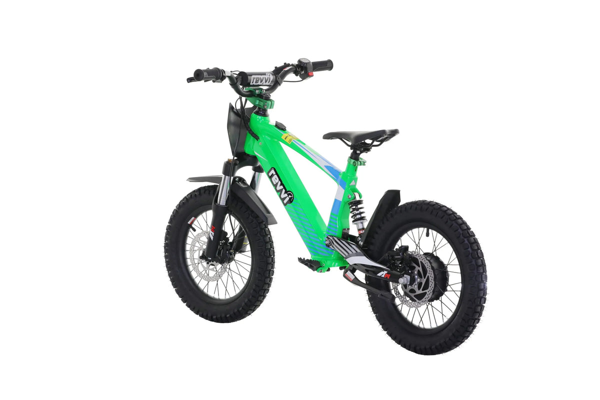 Revvi 16 XL Electric Bike + Riding Gear Bundle - Green
