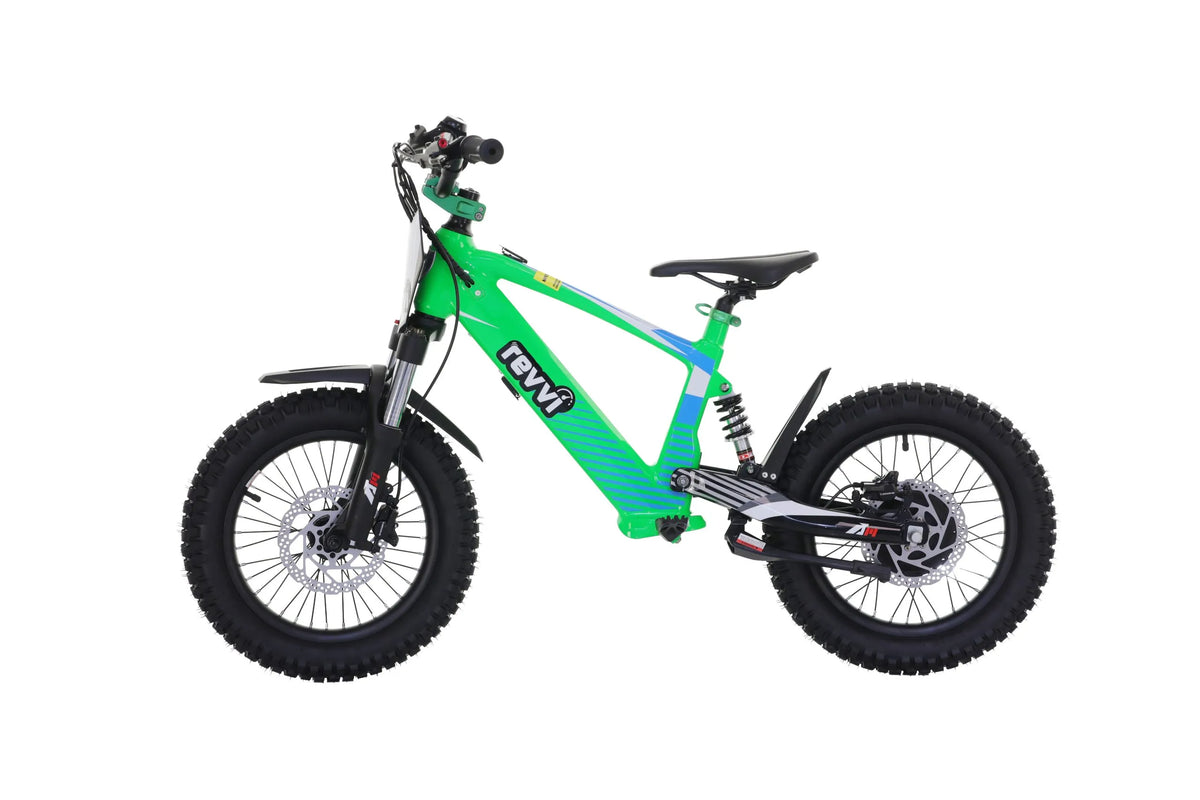 Revvi 16 XL Electric Bike + Riding Gear Bundle - Green