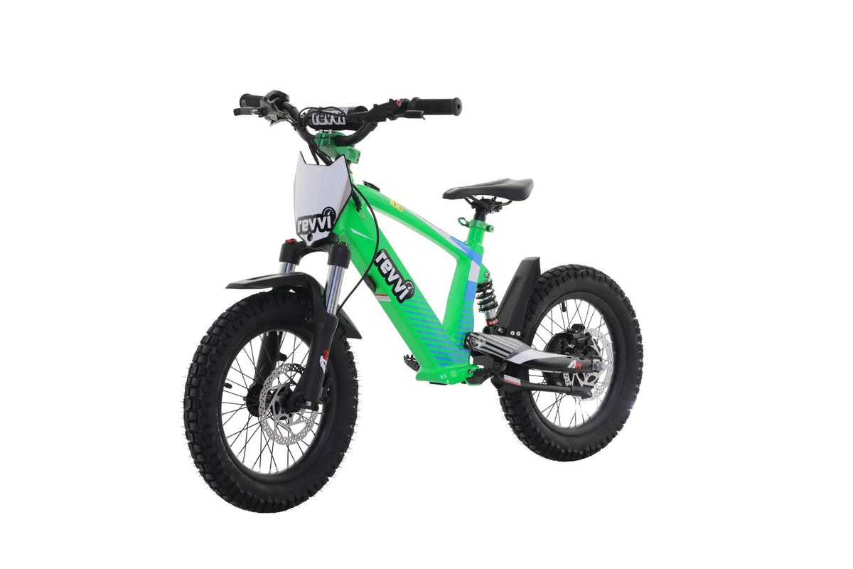 Revvi 16 XL Electric Bike + Riding Gear Bundle - Green
