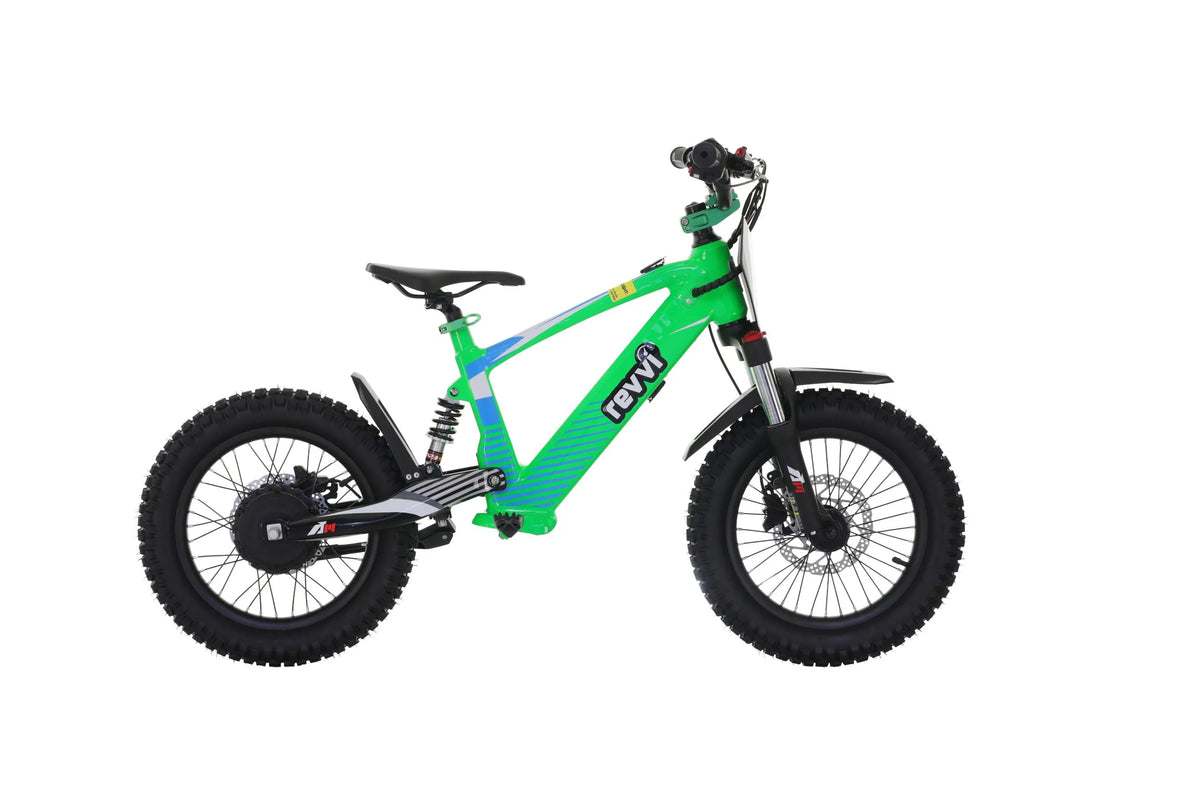 Revvi 16 XL Electric Bike + Riding Gear Bundle - Green
