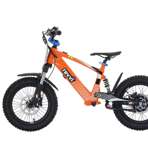 Revvi 16” XL 600W Kids Electric Balance Bike - Orange