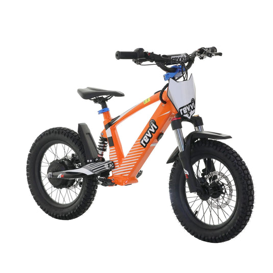 Revvi 16” XL 600W Kids Electric Balance Bike - Orange