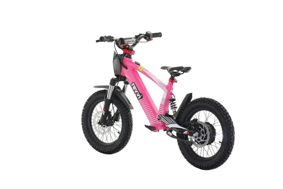 Revvi 16 XL Electric Bike + Riding Gear Bundle - Pink
