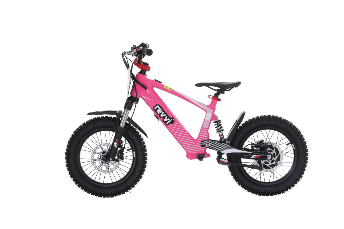 Revvi 16 XL Electric Bike + Riding Gear Bundle - Pink