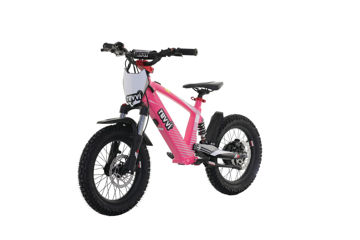 Revvi 16 XL Electric Bike + Riding Gear Bundle - Pink