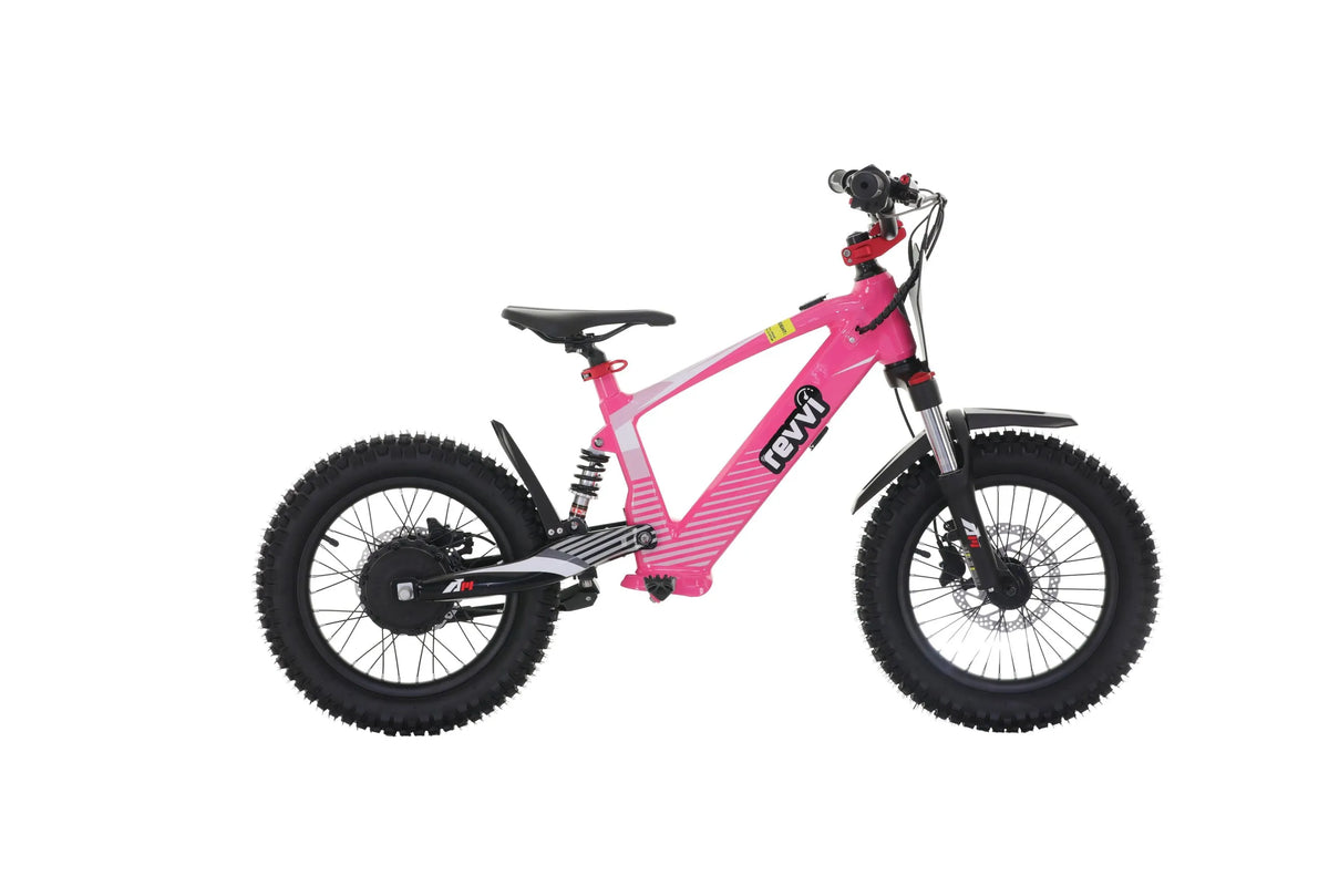 Revvi 16 XL Electric Bike + Riding Gear Bundle - Pink