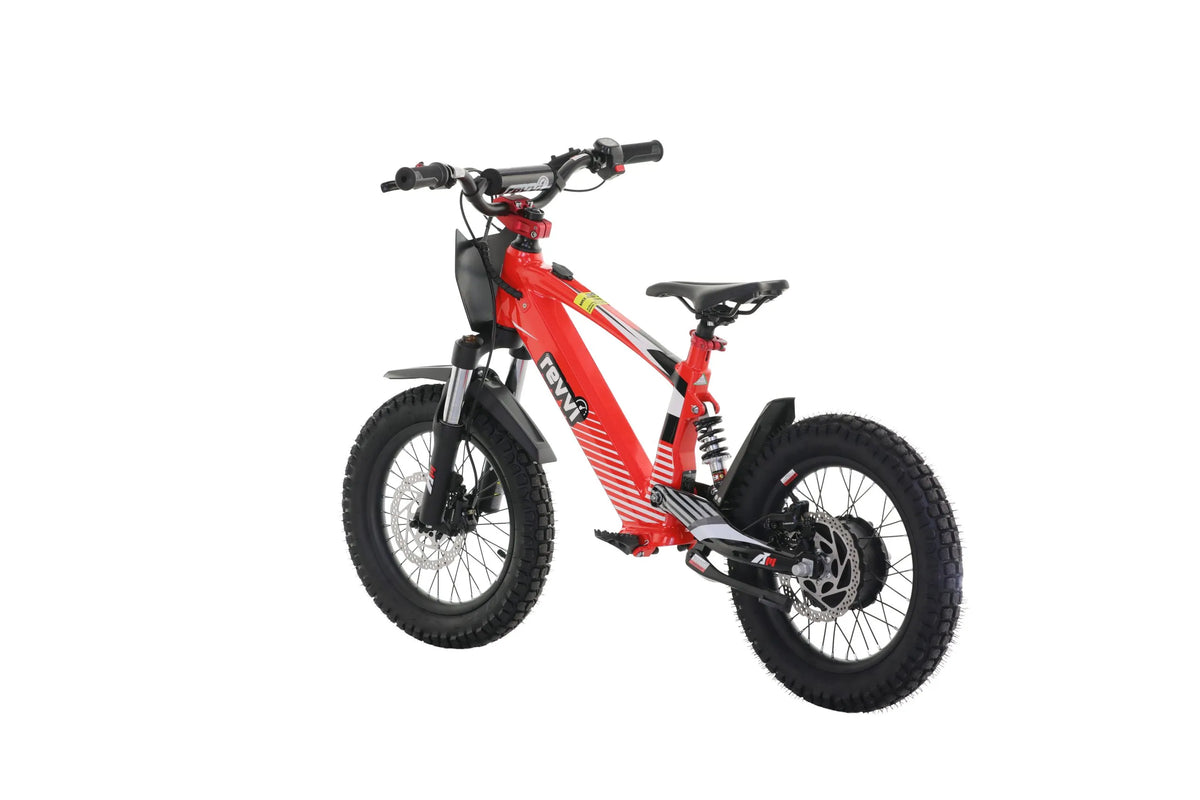 Revvi 16 XL Electric Bike + Riding Gear Bundle - Red
