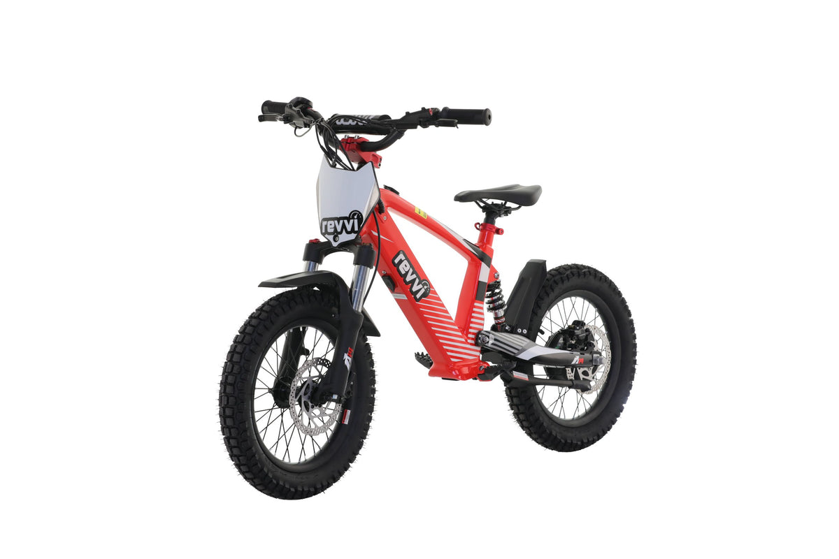 Revvi 16 XL Electric Bike + Riding Gear Bundle - Red
