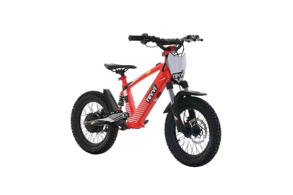 Revvi 16 XL Electric Bike + Riding Gear Bundle - Red