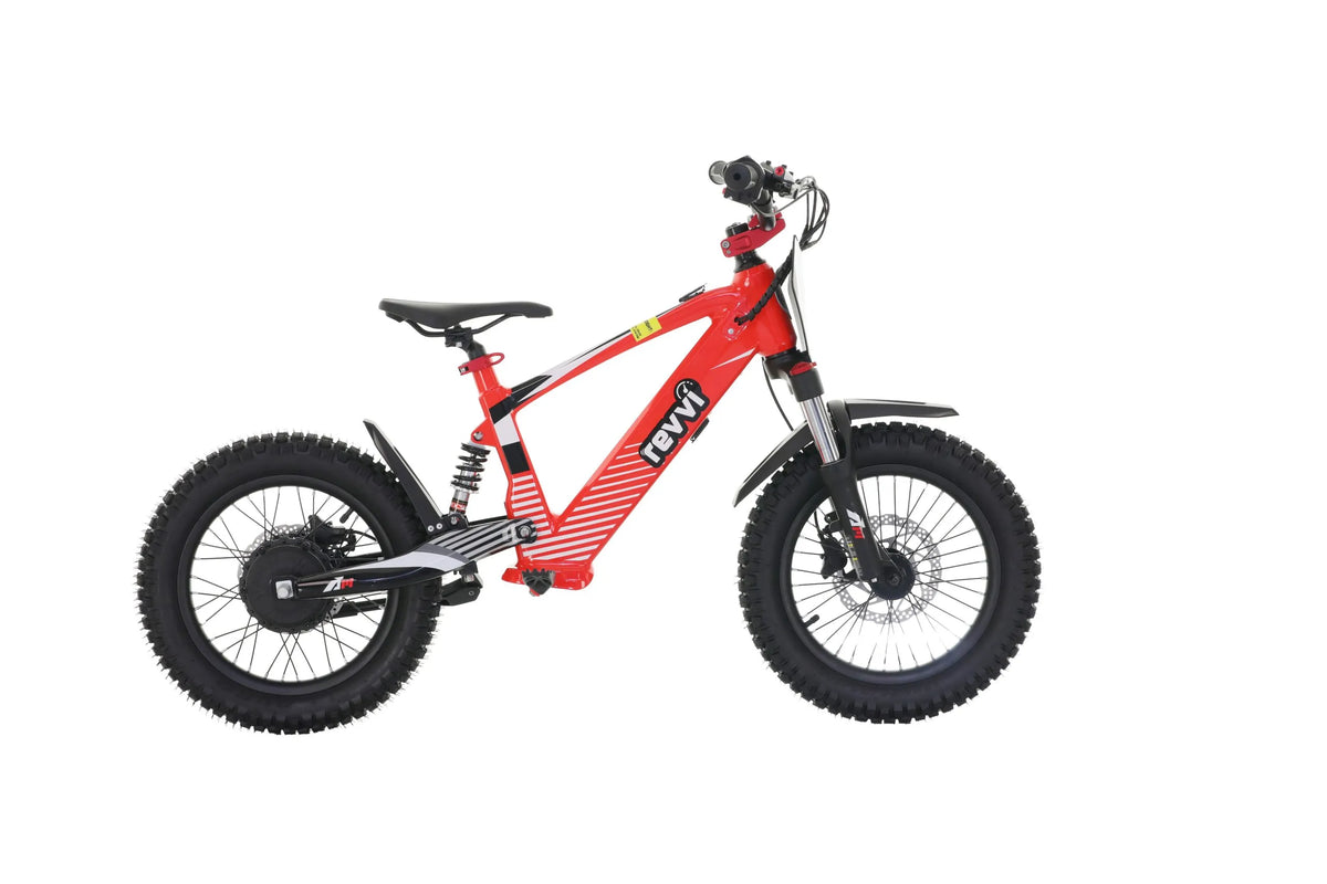 Revvi 16 XL Electric Bike + Riding Gear Bundle - Red