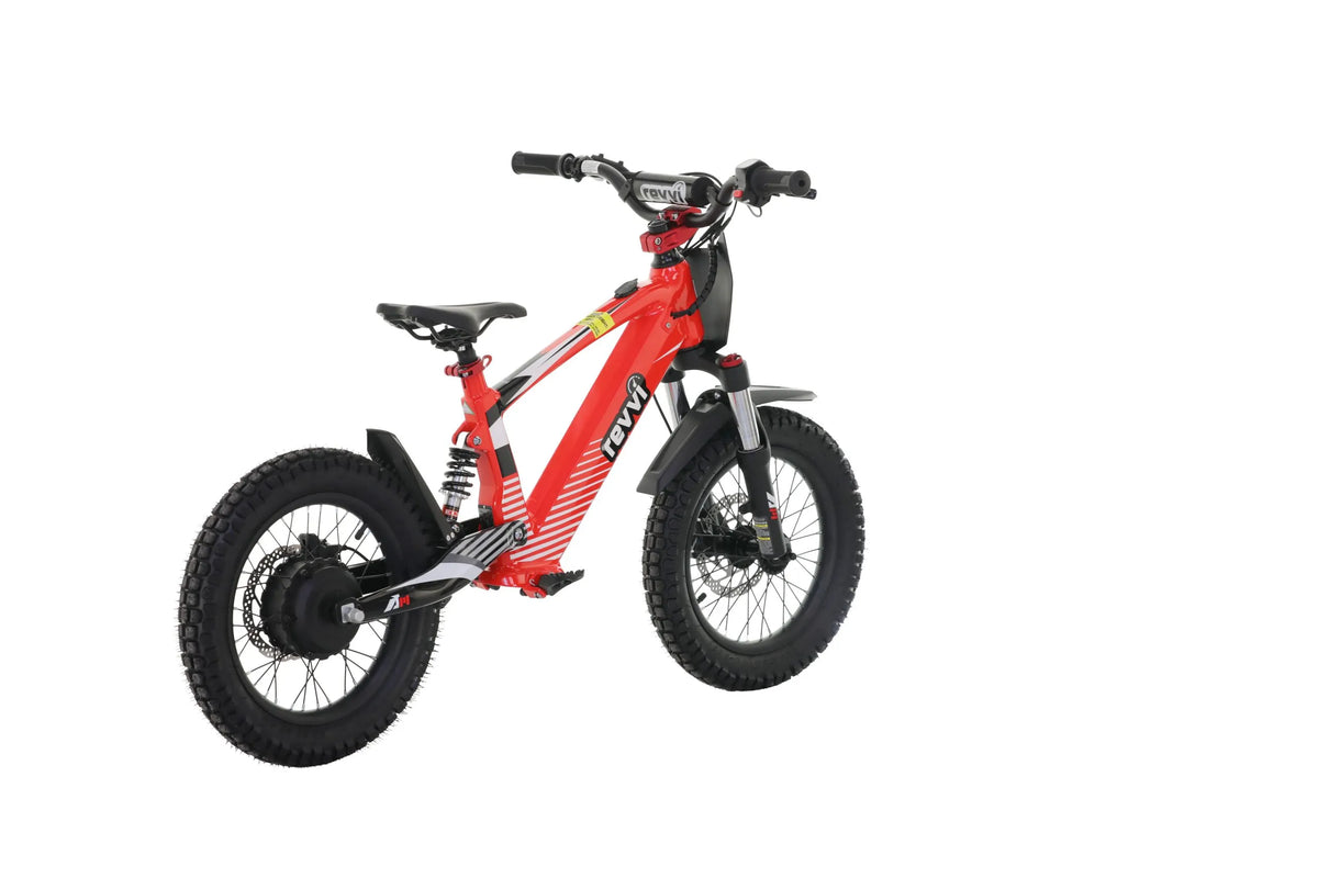 Revvi 16 XL Electric Bike + Riding Gear Bundle - Red
