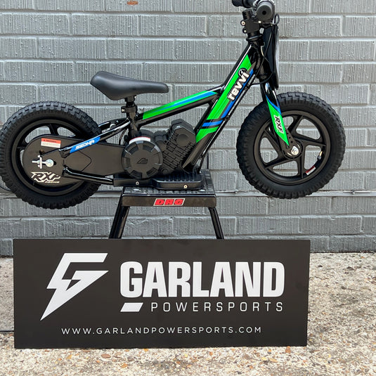 Revvi 12" 100W Electric Balance Bike - Green