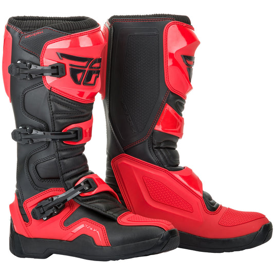 Fly Racing Maverik Youth Red Black Motocross Boots